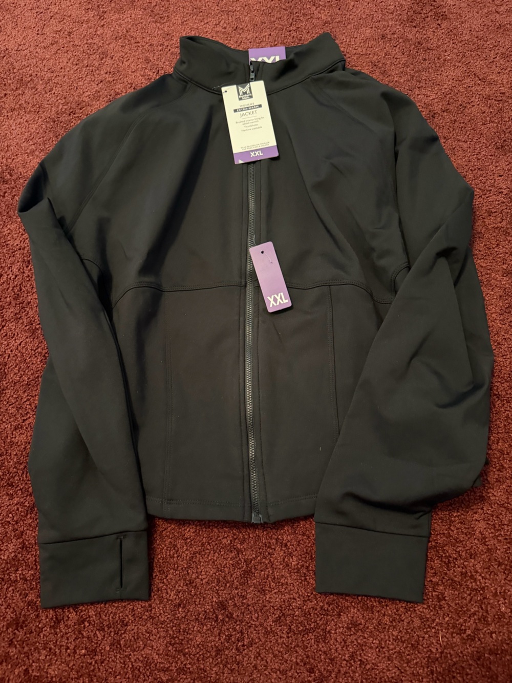 Black Full-Zip Jacket - XXL